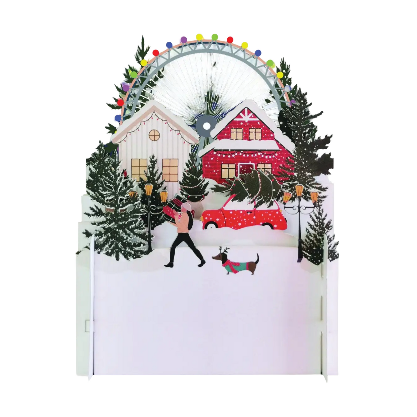 3D Pop-up Karte Riesenrad Weihnachten