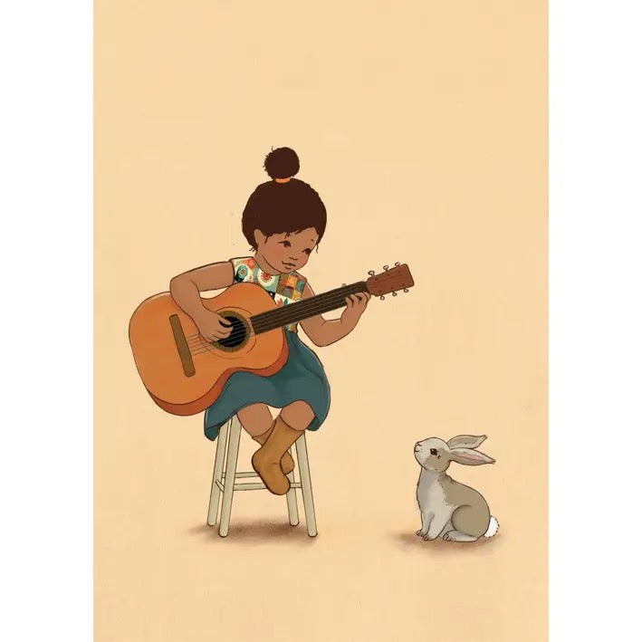 Mädchen spielt Gitarre