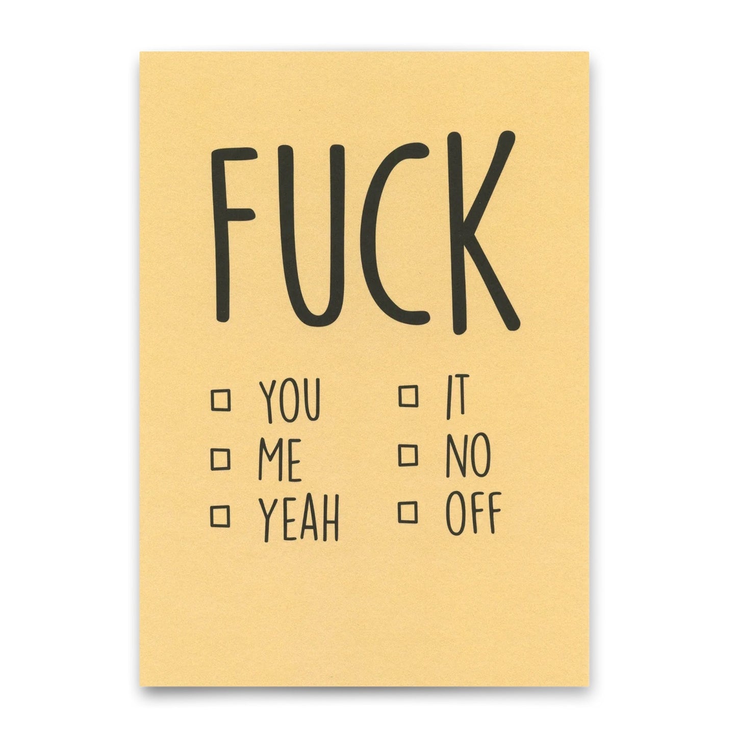 Deli Cards Postkarte | Fuck you/me/yeah | A6