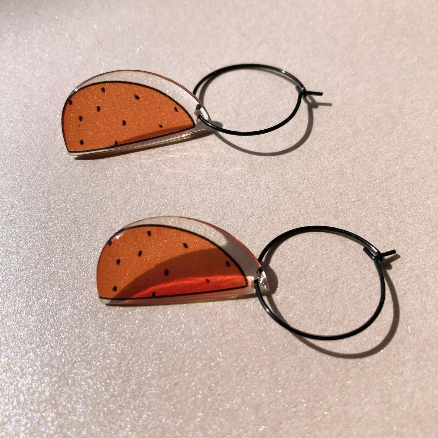 Creolen mit Melonenanhänger