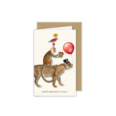 Grußkarte mit Tieren