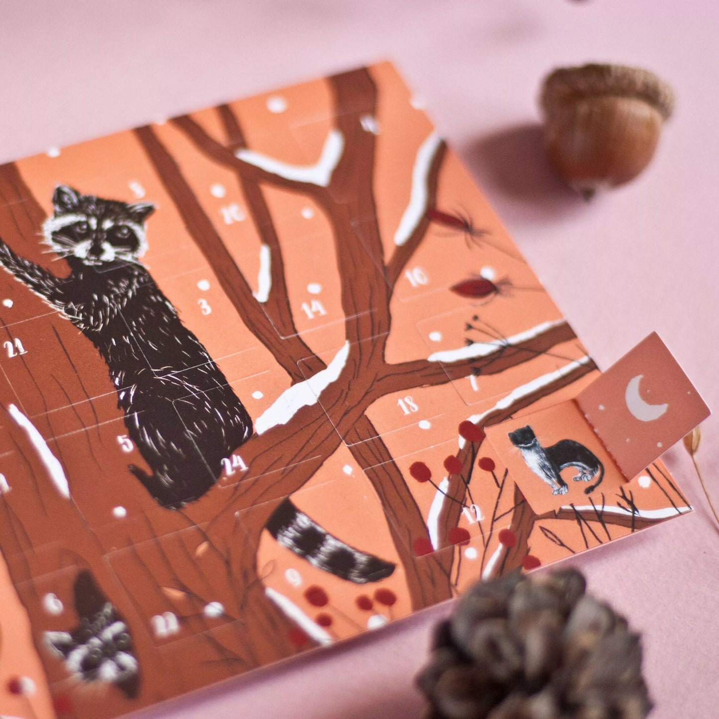 KATJA RUB Postkarte Adventskalender Waschbären | A6