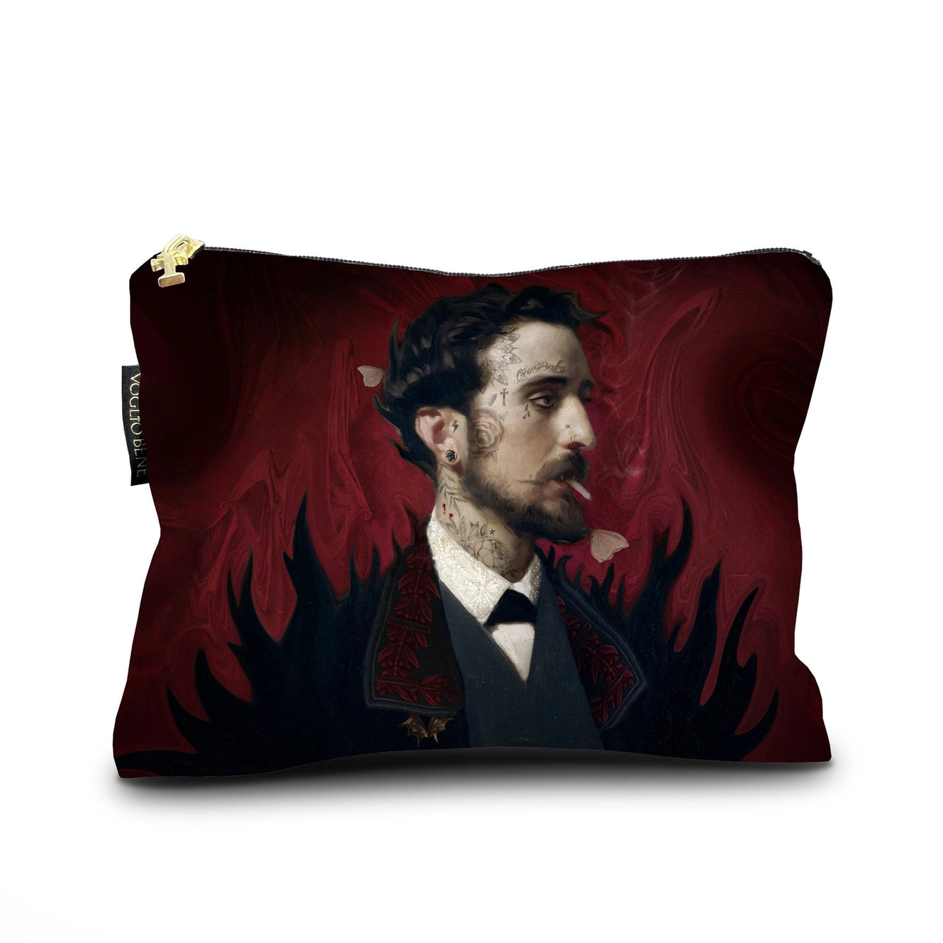 Voglio Bene Kosmetiktasche EDUARDO Red | Samt | 23 x 17 cm