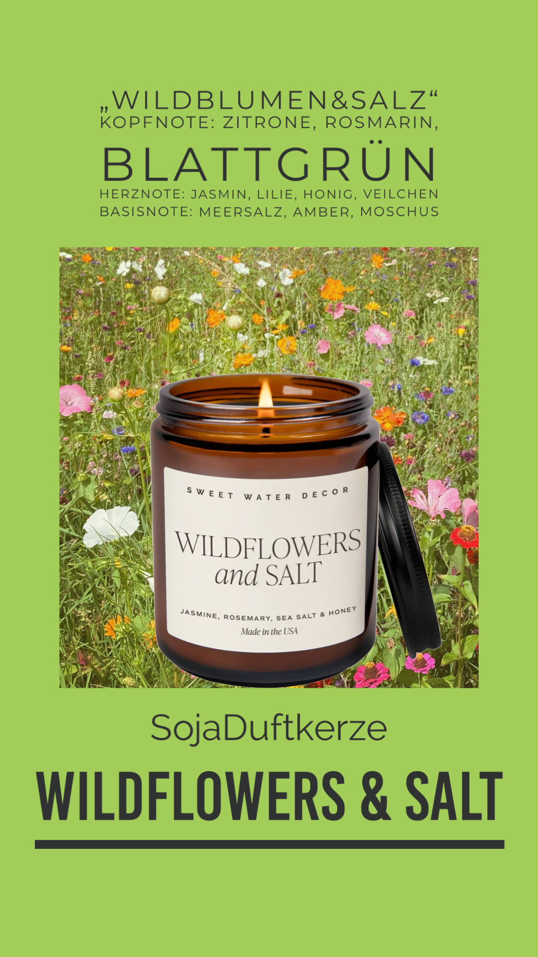 Duftkerze Wildblumen Info