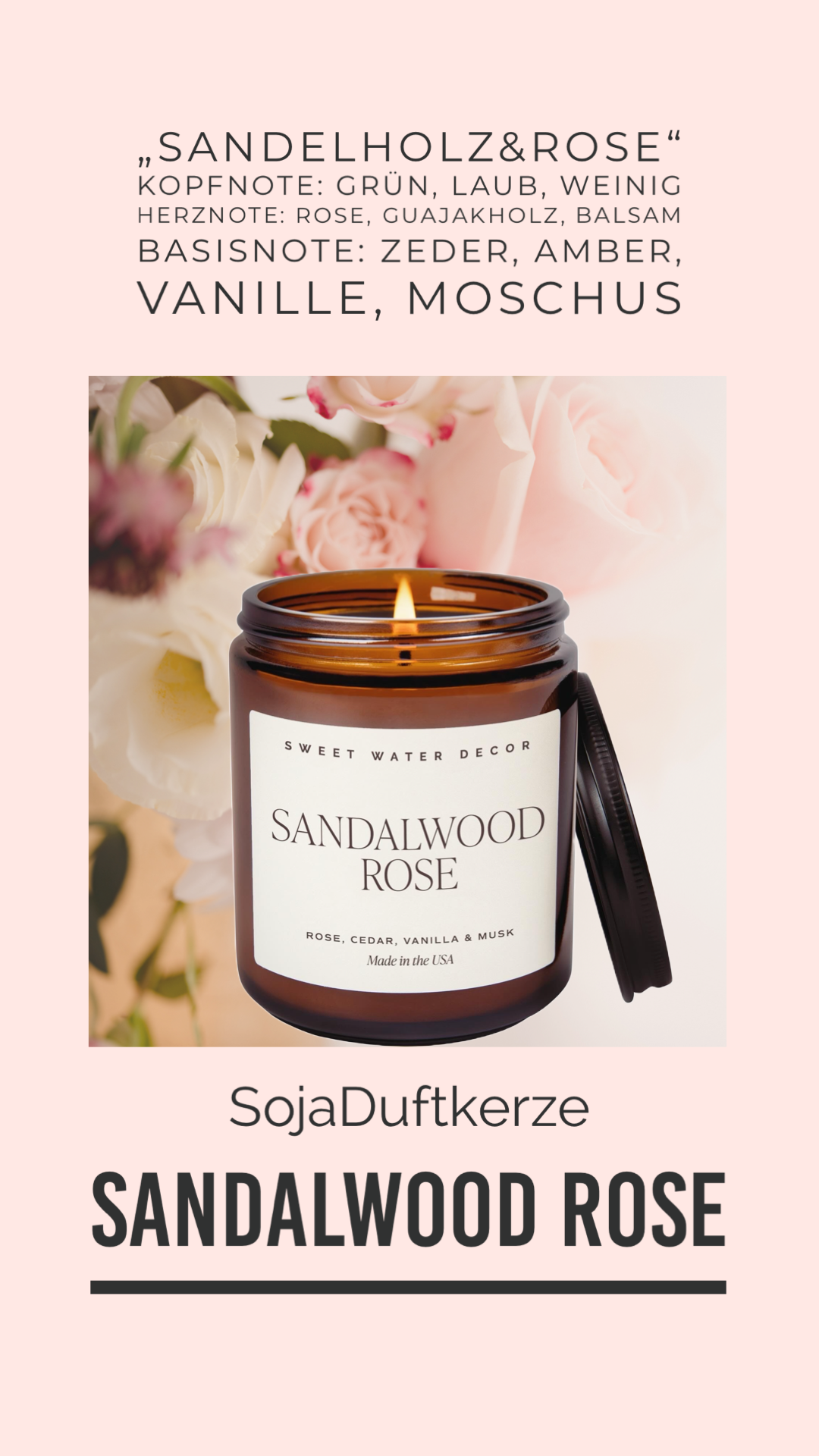 Information Duftkerze Sandelholz