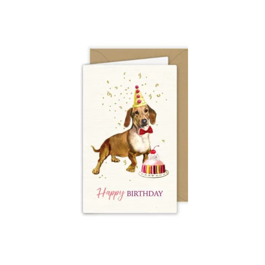 Happy Birthday Klappkarte Dackel
