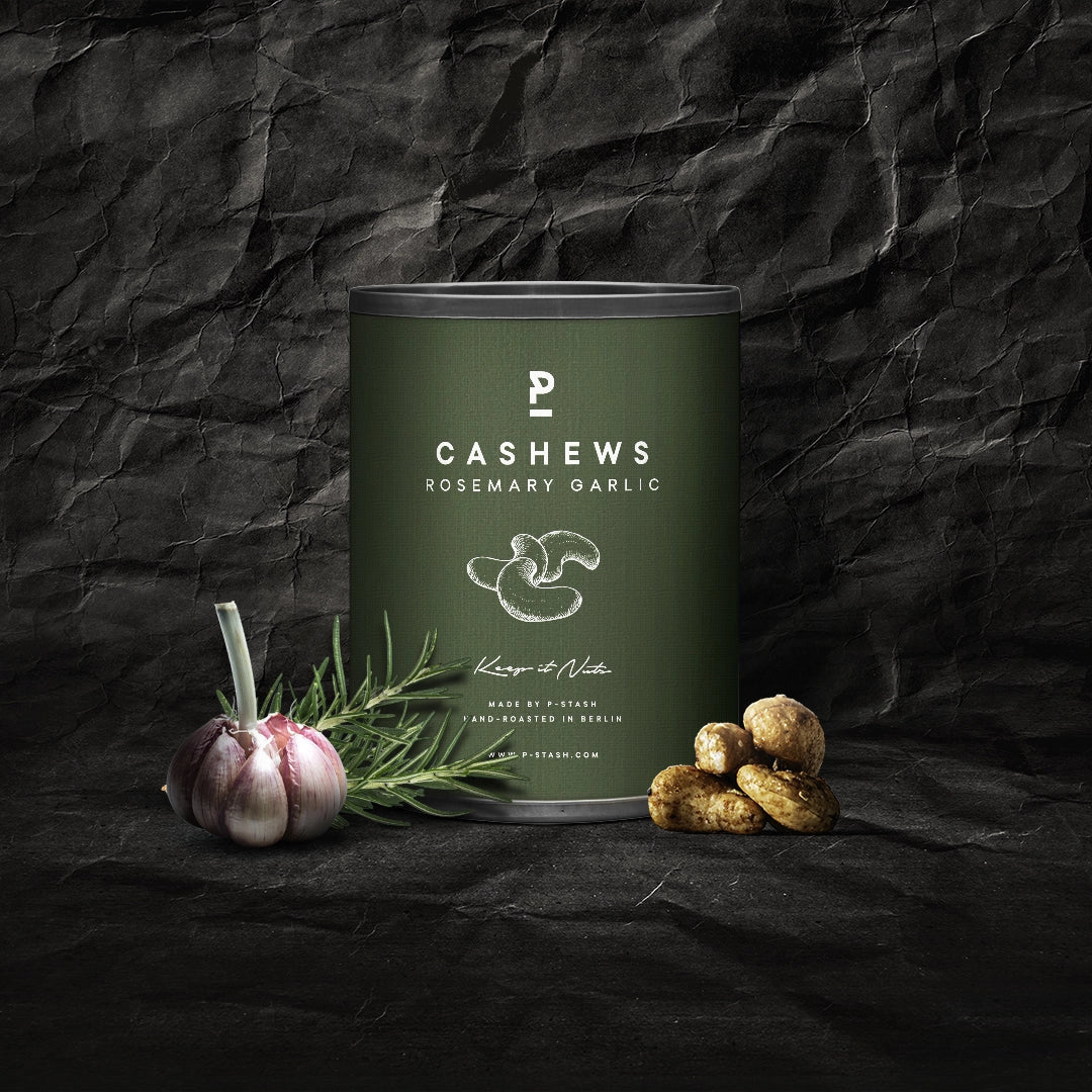 P stash cashew Rosmarin Knoblauch