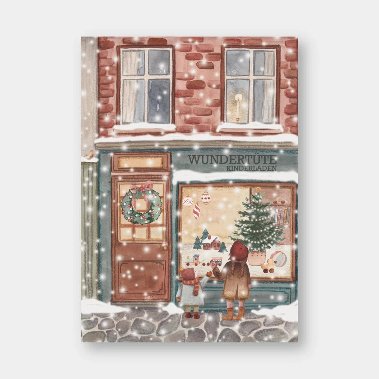 nataskalia Postkarte Schaufenster im Winter | A6