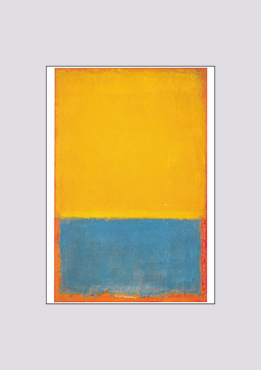 Postkarte Rothko Gelb Blau