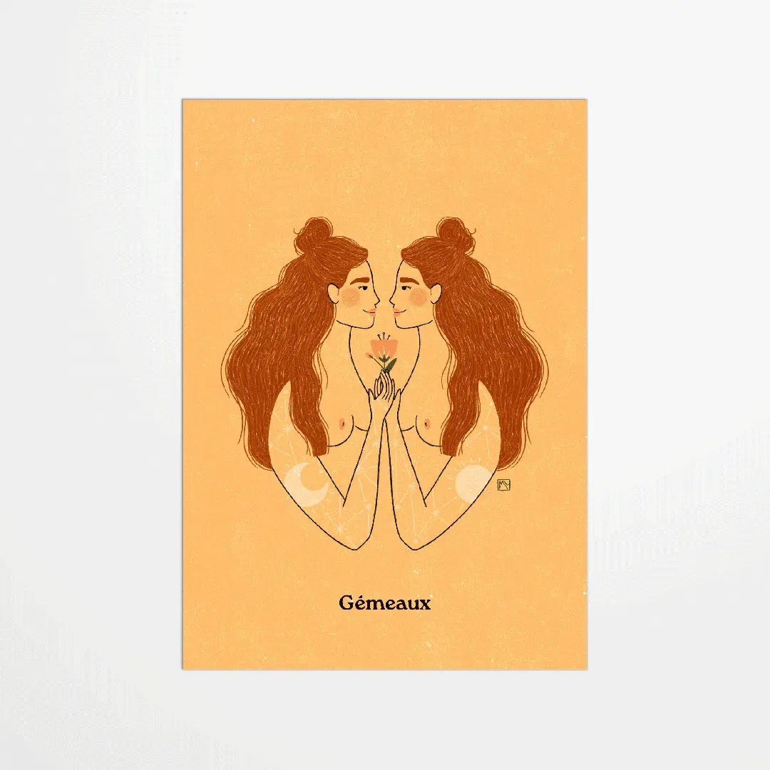 Postkarte Zwillinge