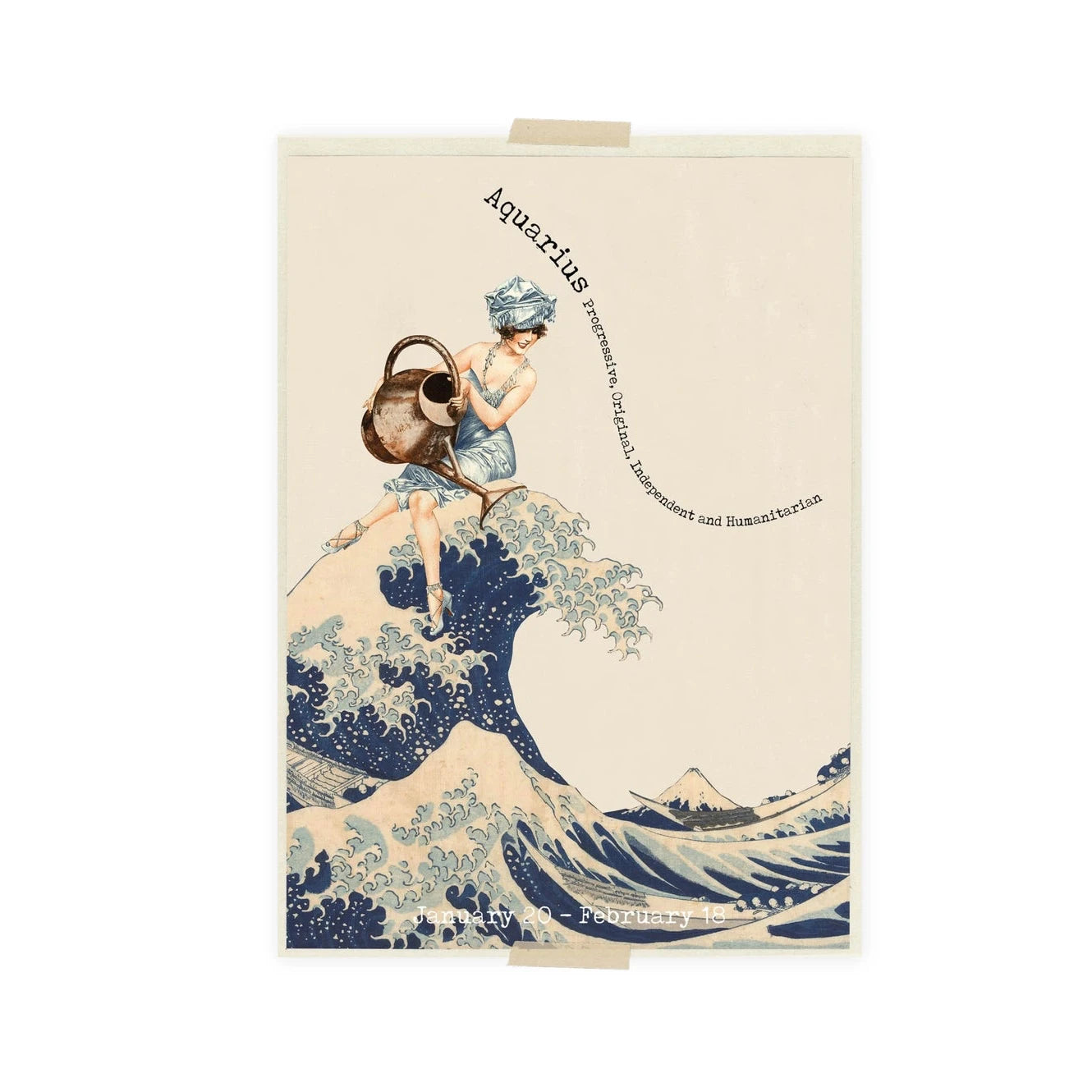 Postkarte Wassermann