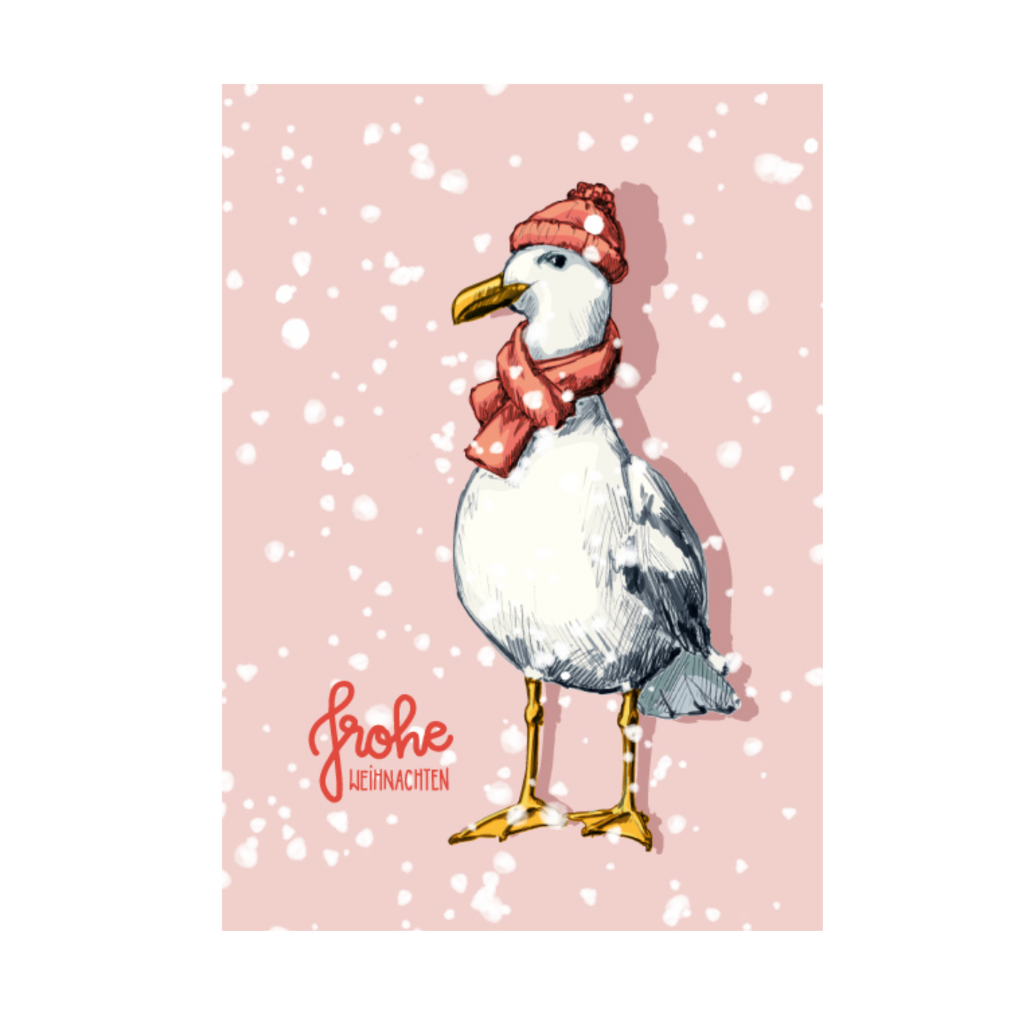 Postkarte Möwe Weihnachten | A6