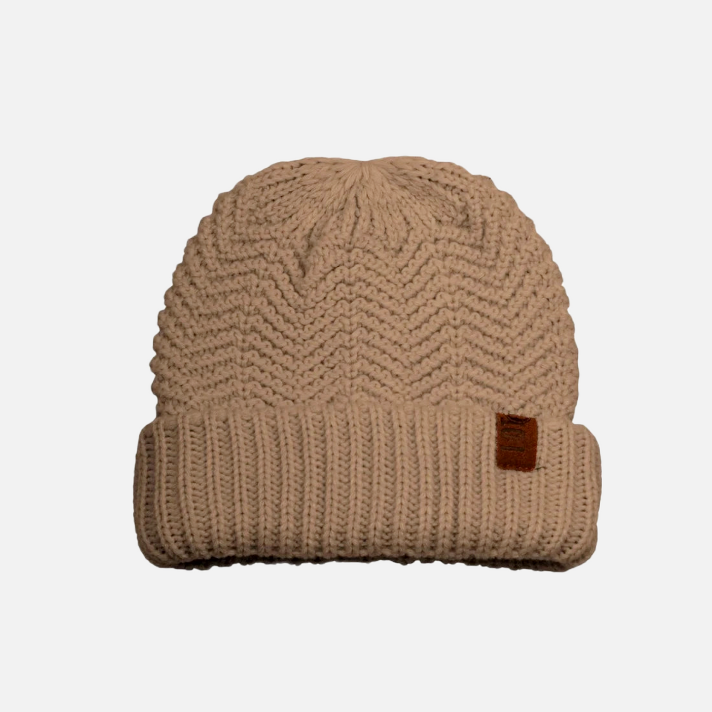 Strickmütze in der Farbe Taupe