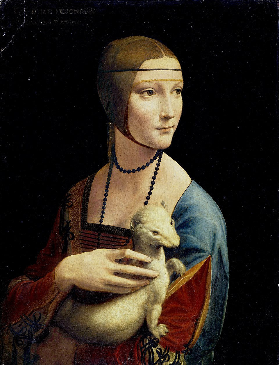 Klassisches Gemälde „Die Dame mit dem Hermelin“ von Leonardo da Vinci