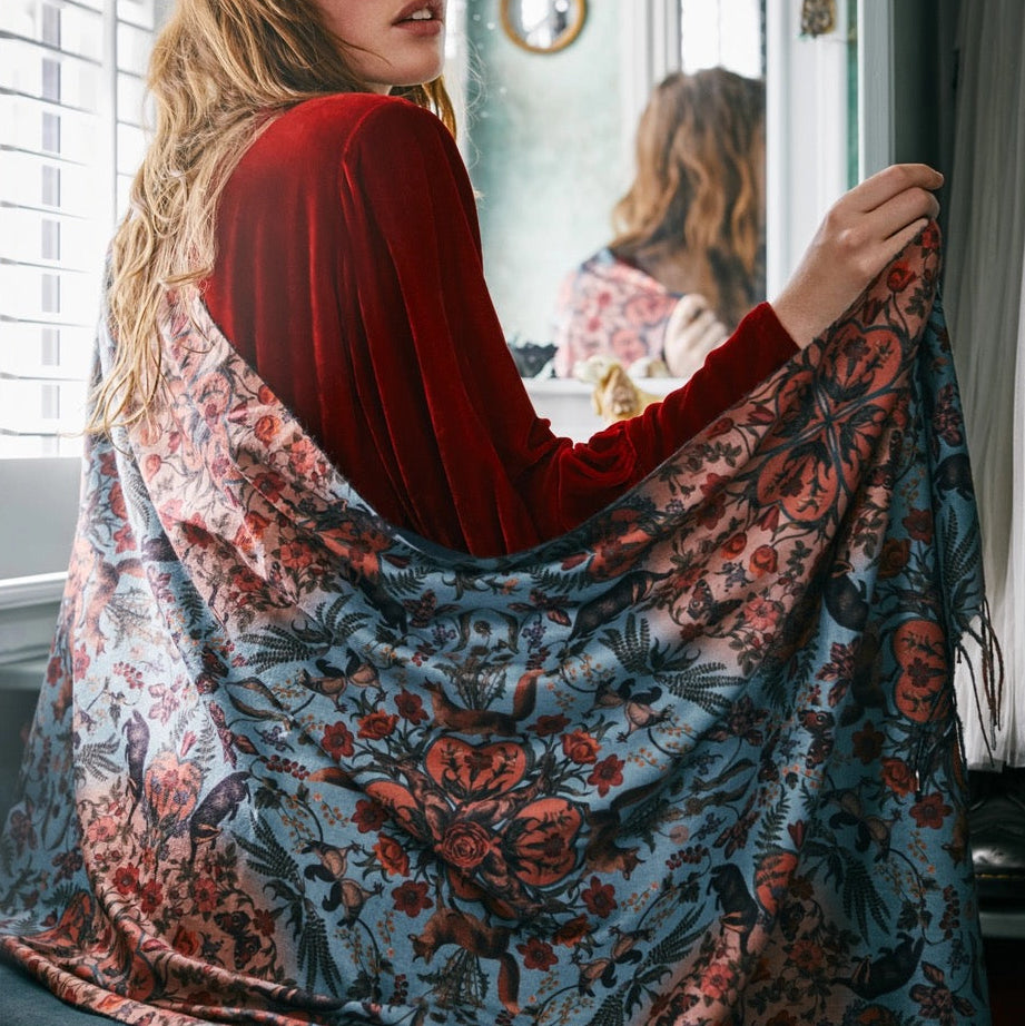 FABLE ENGLAND Schal Folksy Fox | 70 x 200 cm