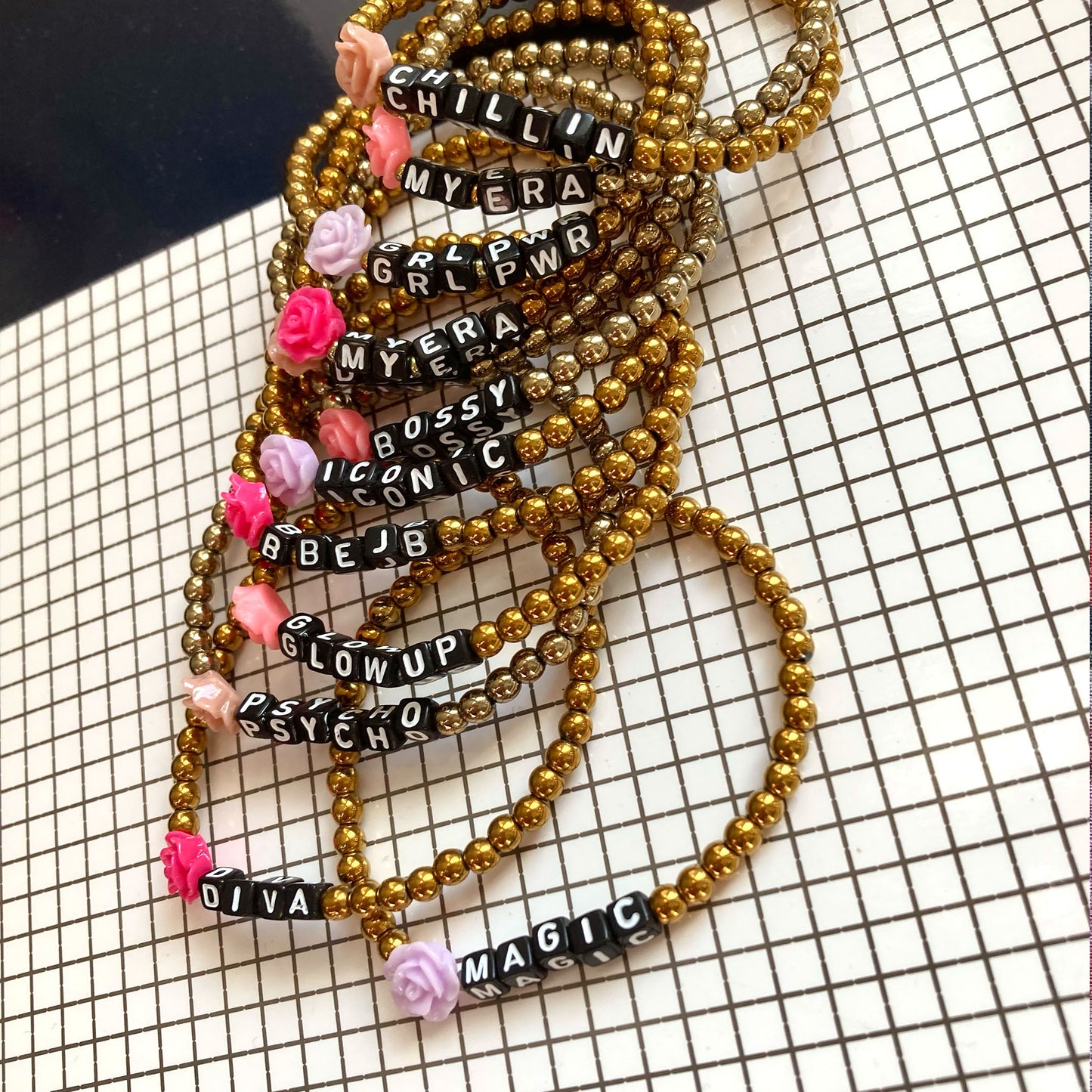 MY ERA Statement-Armband mit Hämatitperlen | 17,5 cm