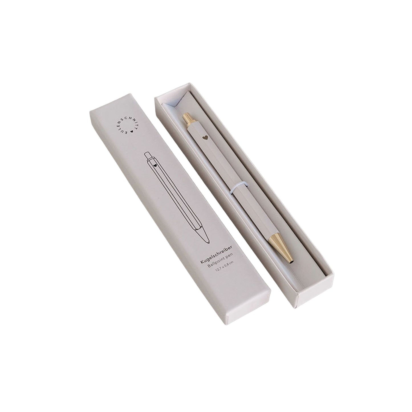 Kugelschreiber mit modernem Design in Creme