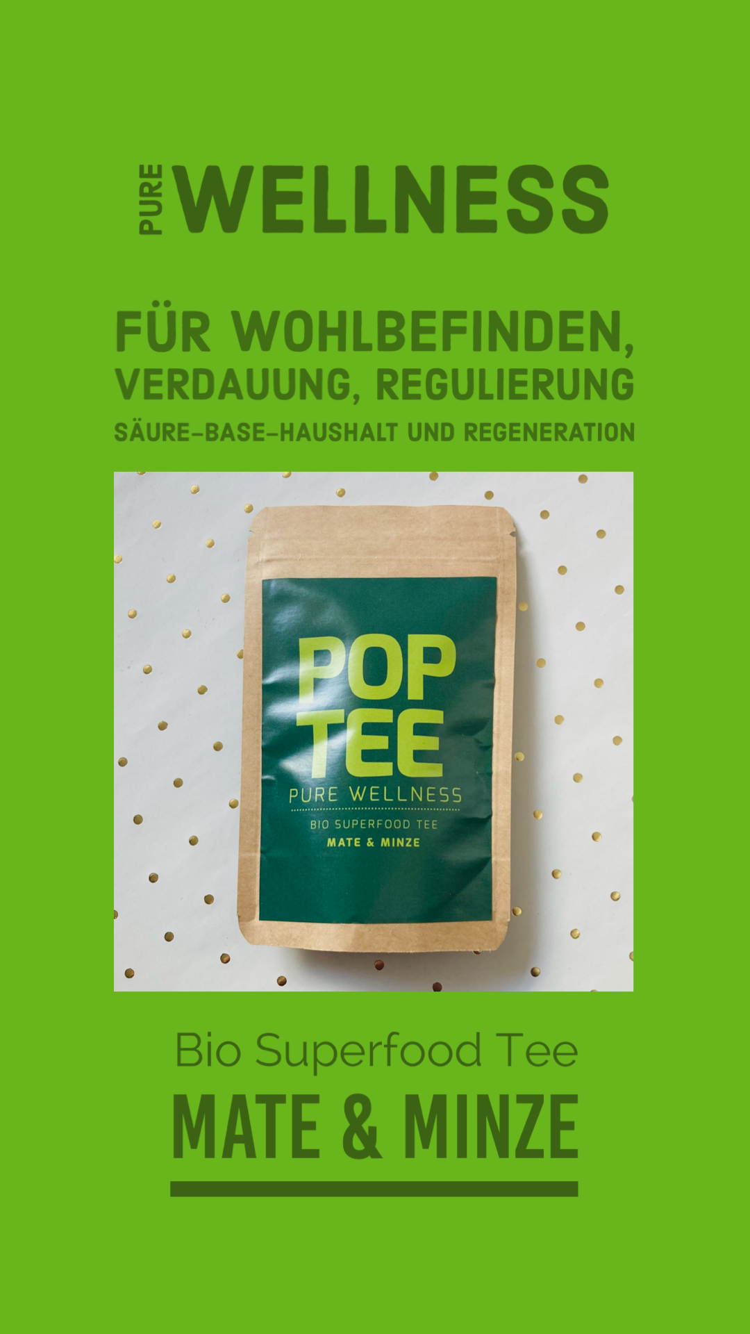 POP TEE | BIO Superfood Tee PURE WELLNESS | Mate & Minze | 15 g