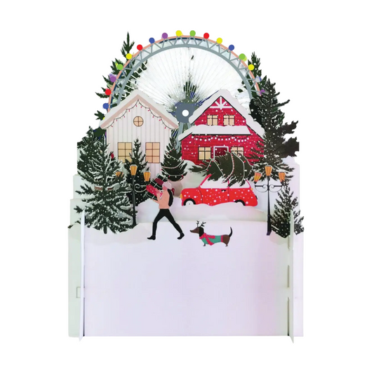3D Pop-up Karte Riesenrad Weihnachten