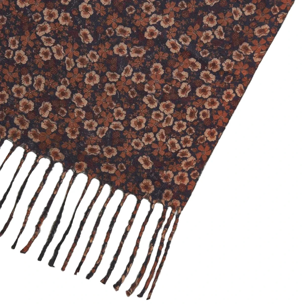 FABLE ENGLAND Schal Deco Blooms Ditsy | Schwarz | 70 x 200 cm