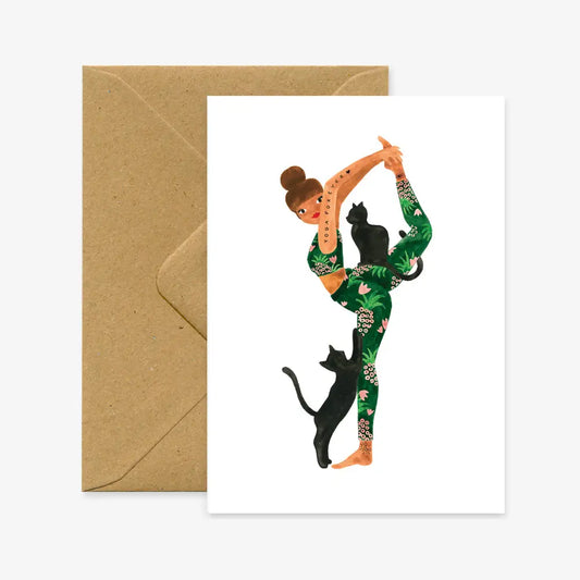 Klappkarte Yoga Frau