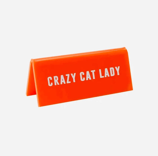 Schreibtischschild CRAZY CAT LADY