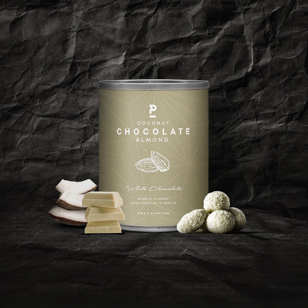 P-STASH Mandeln | Weisse Schokolade Kokosflocken | 60 g