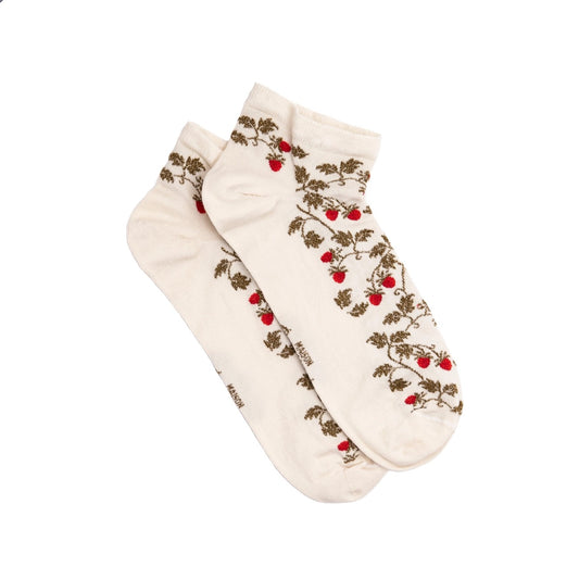 Maison Broussaud Kurzsocken Erdbeeren | Ecru | 36/38