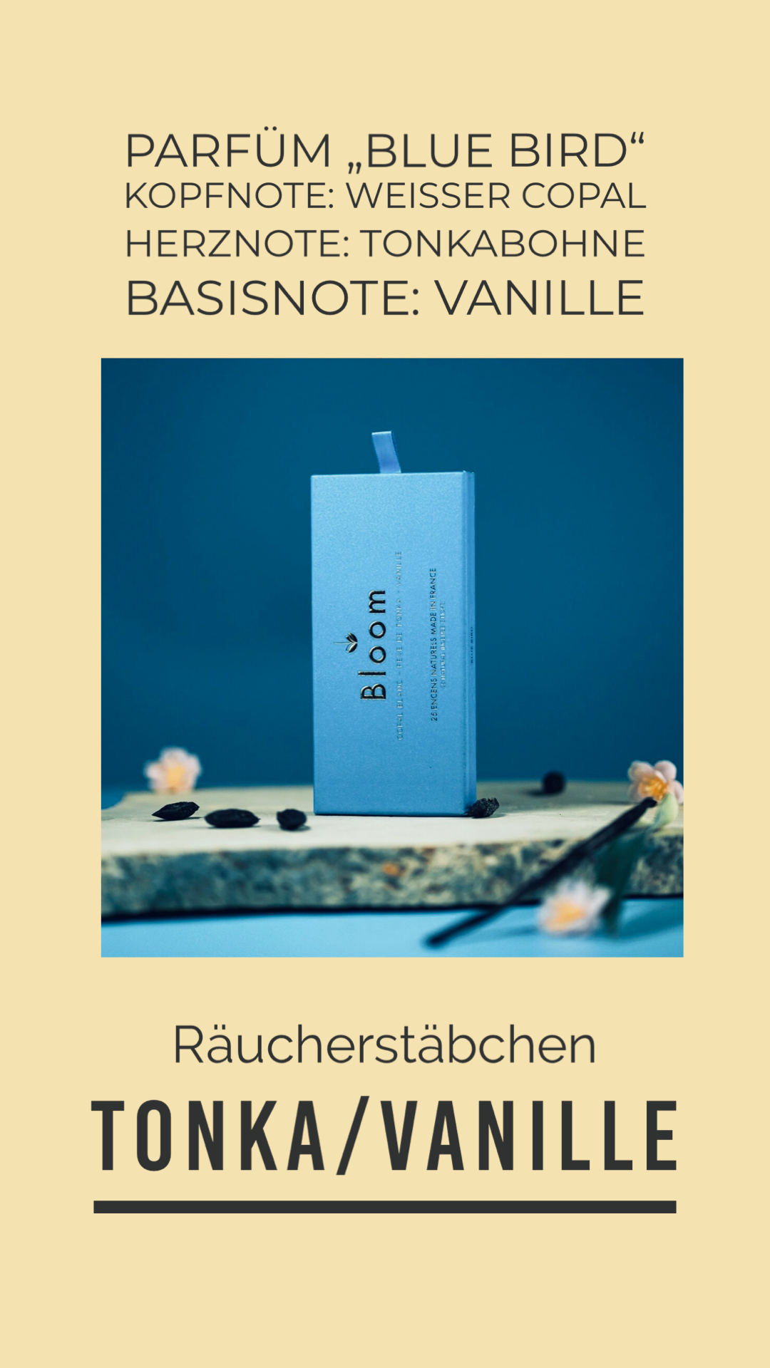 Bloom Blue Bird Raeucherstaebe information 