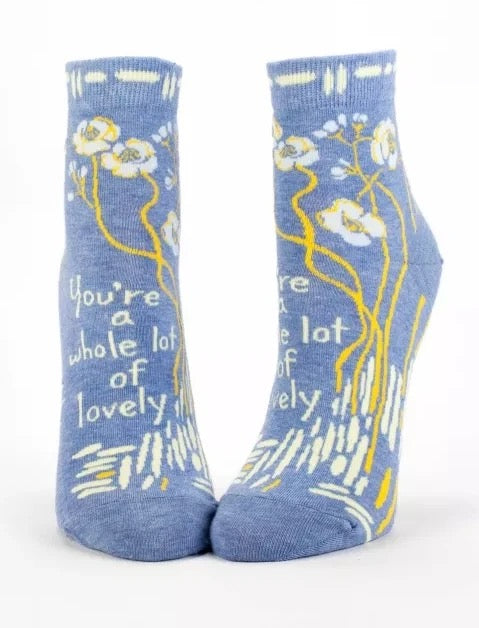 Socken geblümt
