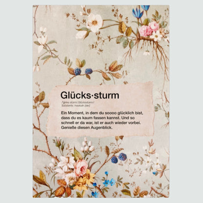 Postkarte mit Spruch Glückssturm 