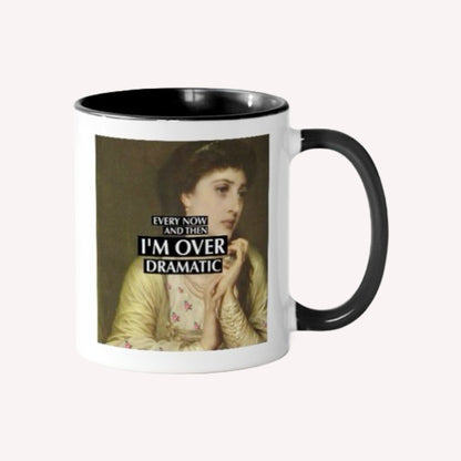 Tasse mit Abbild ener Frau und Spruch 