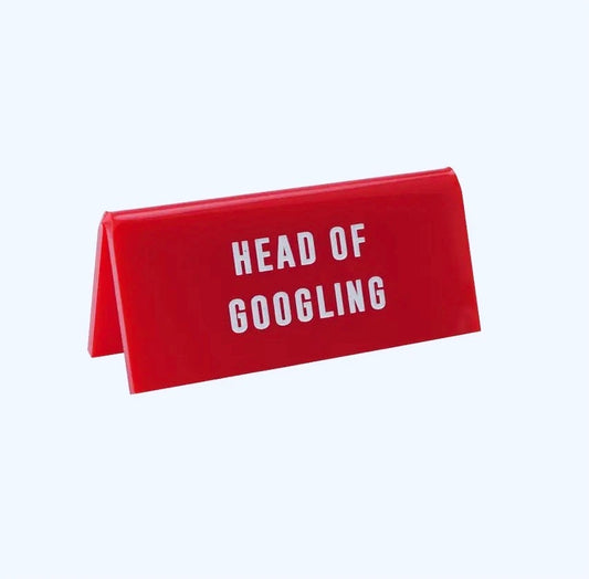 Schreibtischschild google