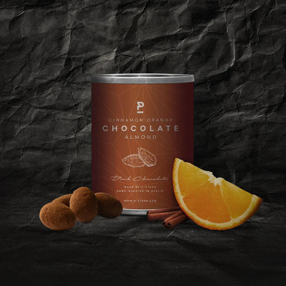 P-STASH Mandeln | Dunkle Schokolade Zimt Orange | 60 g