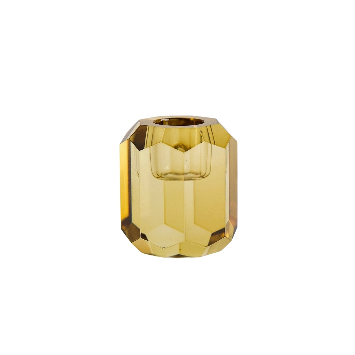 Kristall-Kerzenhalter | Grün | 5 x 5 x 6 cm