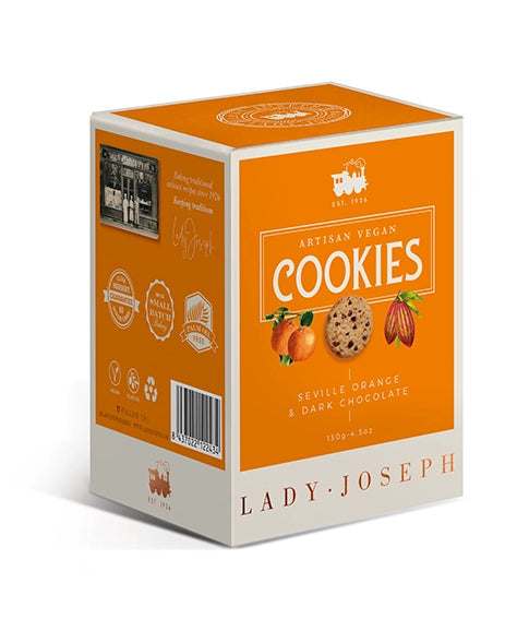 LADY JOSEPH Artisan Vegan Orange & Zartbitter Kekse | 130 g