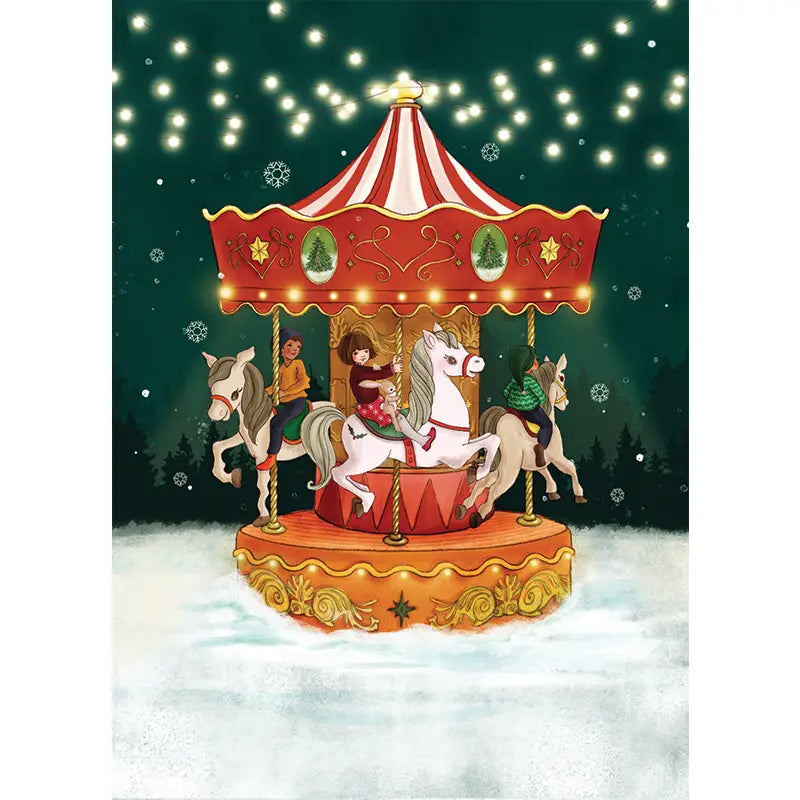 Belle & Boo Ltd Postkarte Weihnachtskarussell | A6