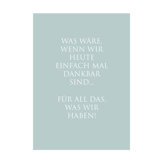 WUNDERWORT Postkarte Einfach mal dankbar… | A6