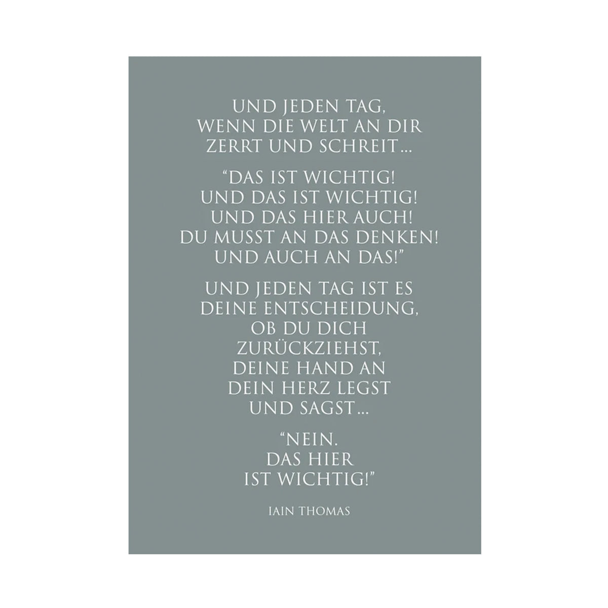 WUNDERWORT Postkarte Dein Hand an Dein Herz… | A6
