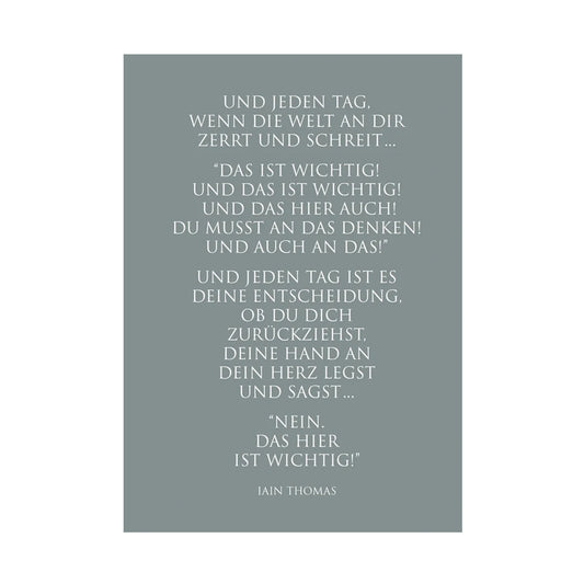 WUNDERWORT Postkarte Dein Hand an Dein Herz… | A6