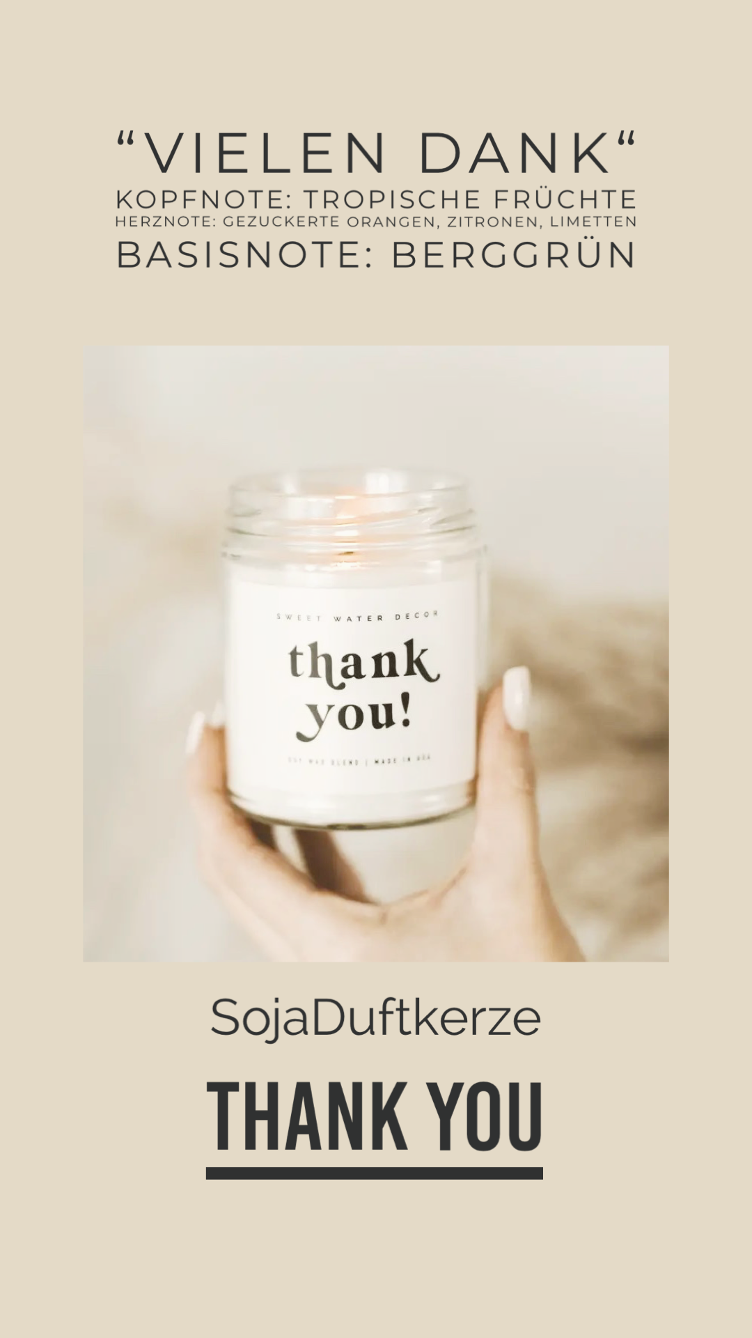 Information duftkerze thank you