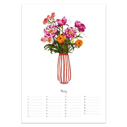 Kalenderblatt Mai mit Blumenvase