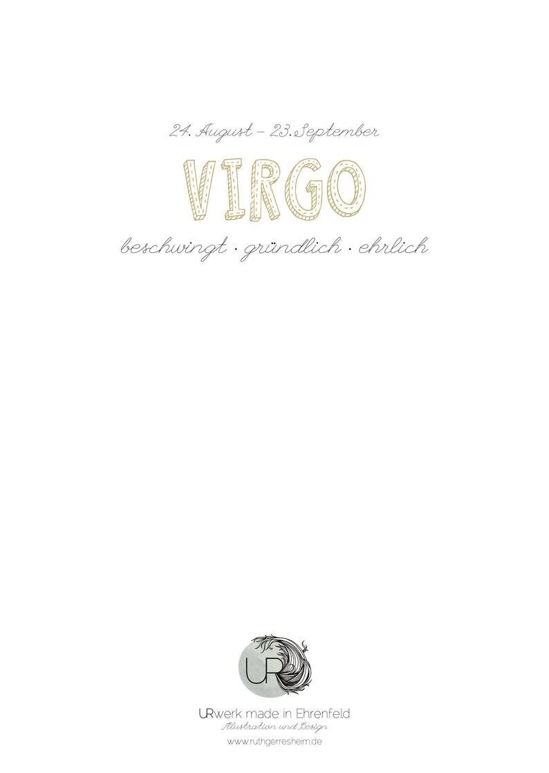 Beschriftete Karte Virgo