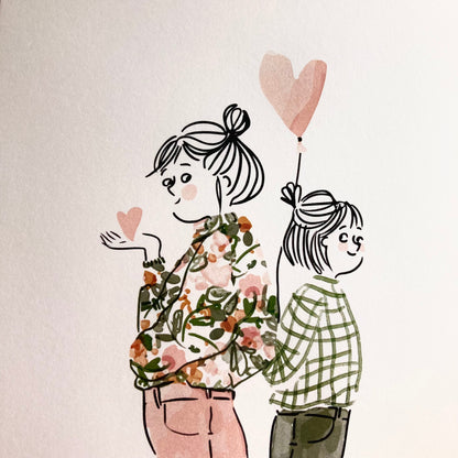 Illustration mutter mi Tochter 