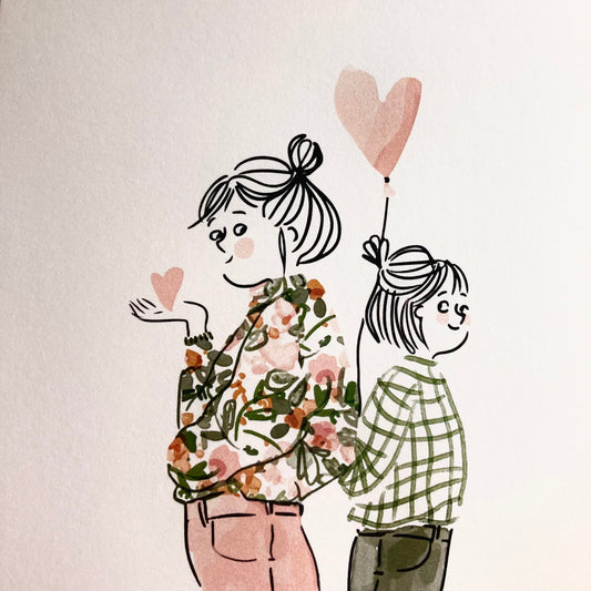 Illustration mutter mi Tochter 