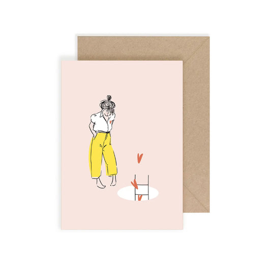 Postkarte mit umschlag Illustration 