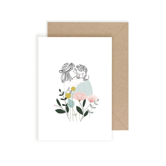 Postkarte mit umschlag Liebespaar