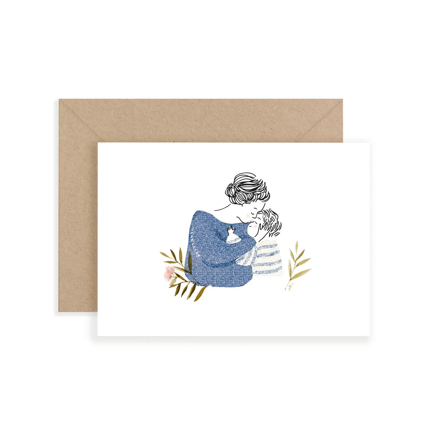 Postkarte mit umschlag Mutter mit Kind 