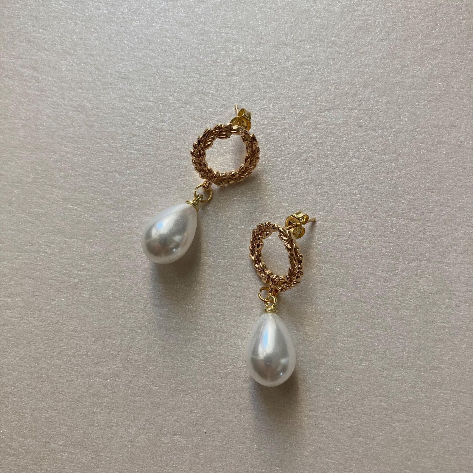 tropfen perle ohrstecker