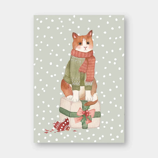 nataskalia Postkarte Weihnachtskatze | A6